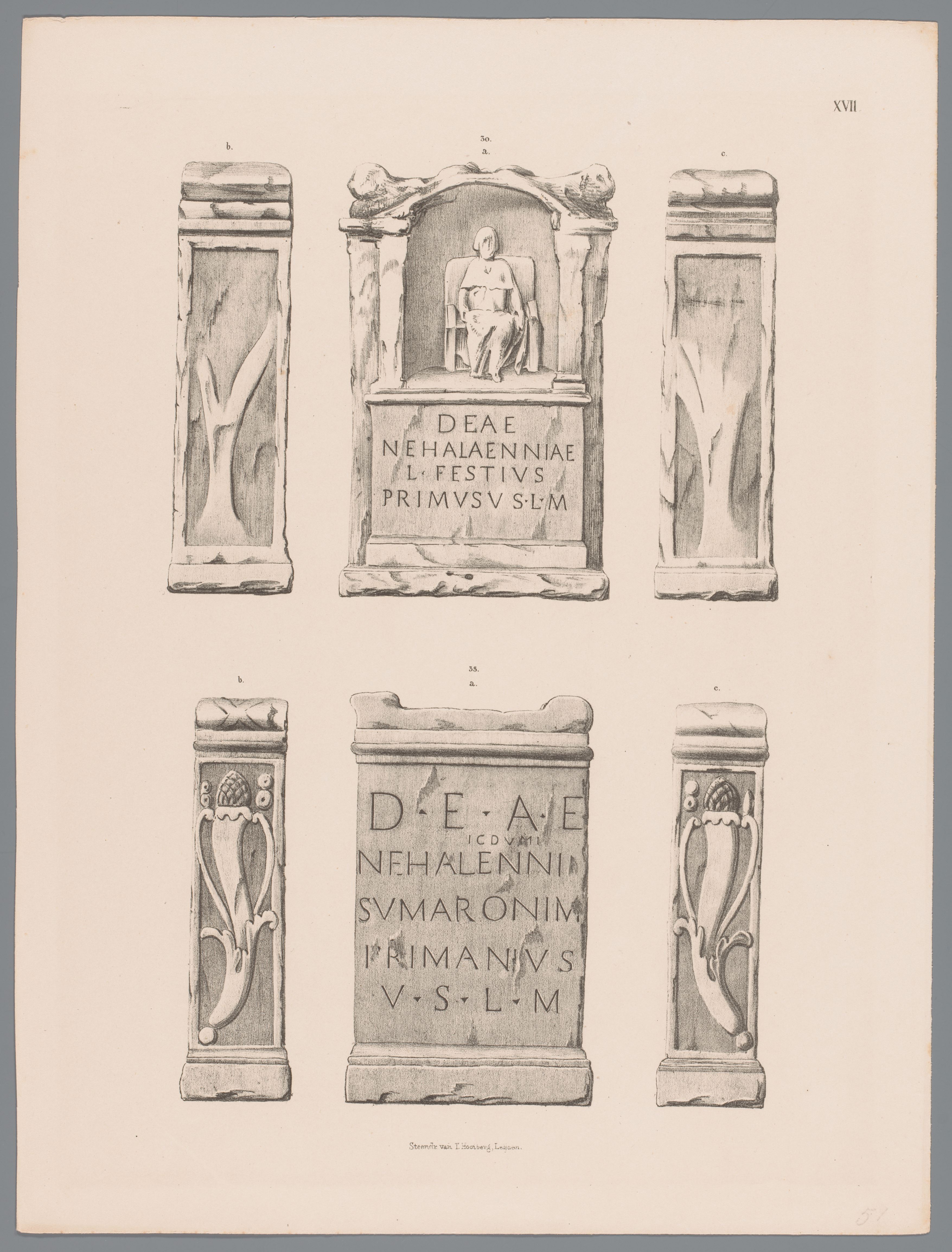 Two Nehalennia altars, pl. XVII